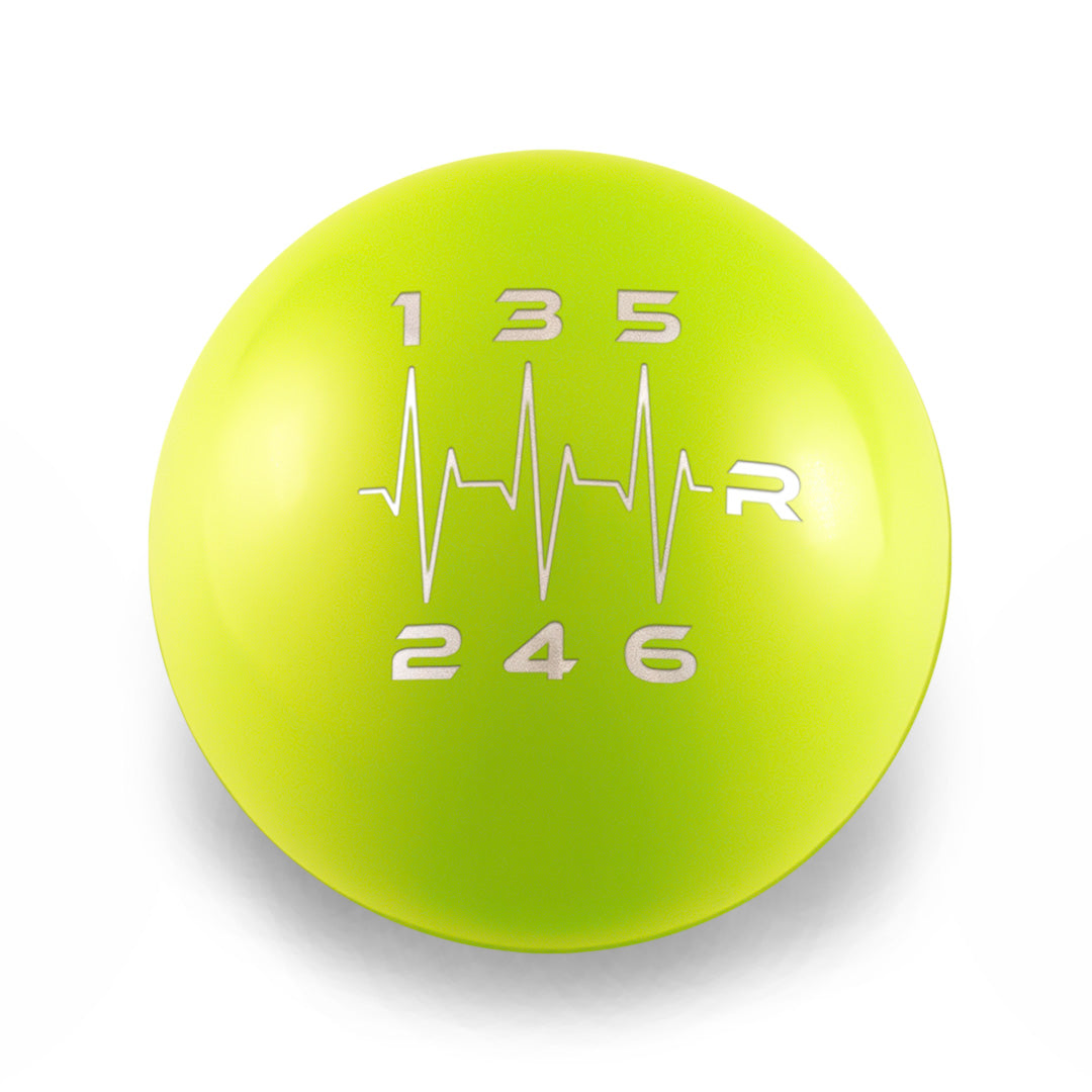 Billetworkz Weighted Shift Knob - 6 Speed Heartbeat Engraving - Subaru WRX 2015-2025