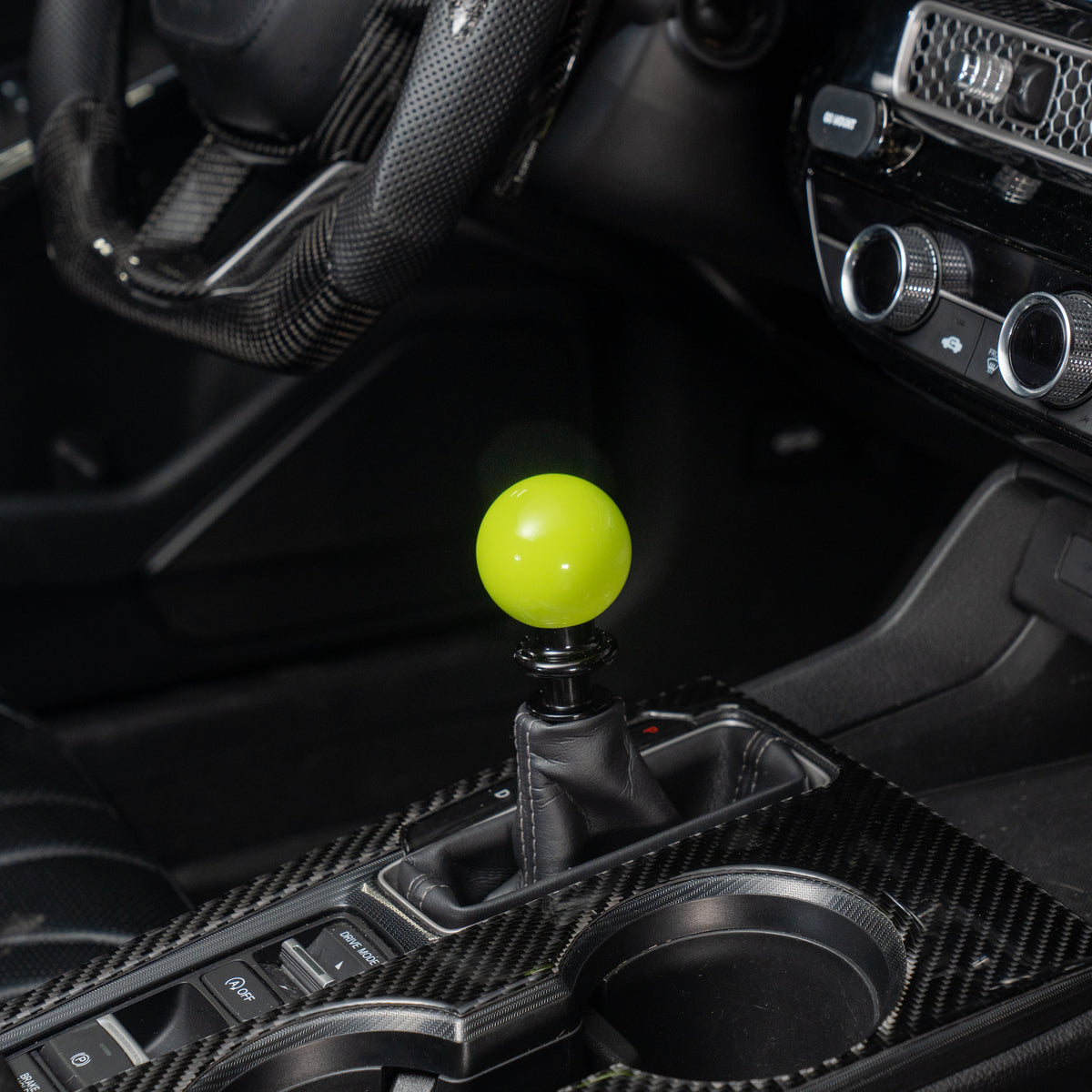 Billetworkz Weighted Automatic Shifter - Neon Yellow - Honda Civic (2012–2026)