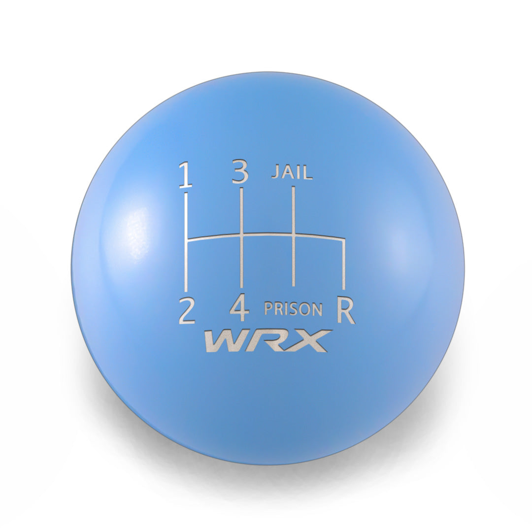 Billetworkz Weighted Shift Knob - 6 Speed WRX Jail-Prison Engraving - Subaru WRX 2015-2026