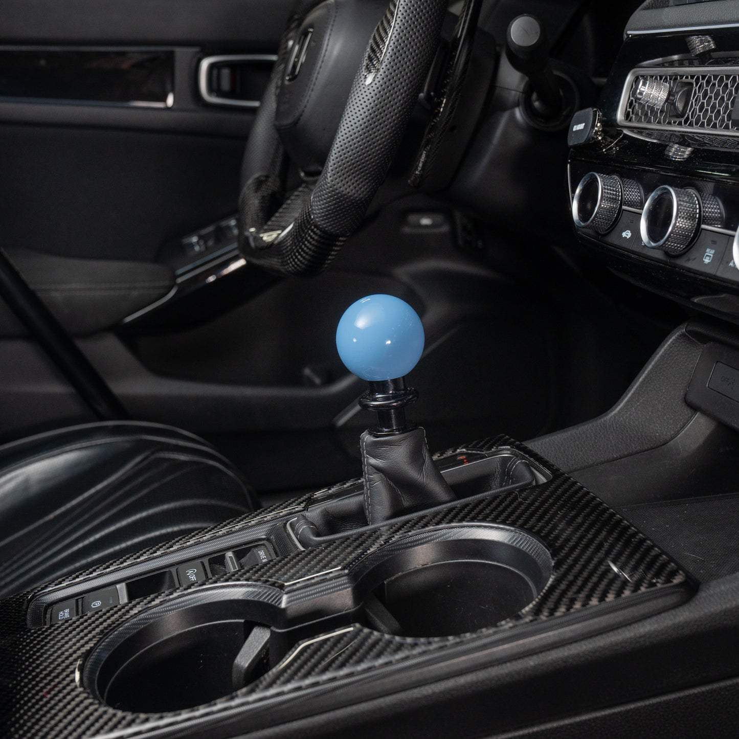 Billetworkz Weighted Automatic Shifter - Performance Blue - Honda Civic (2012–2026)