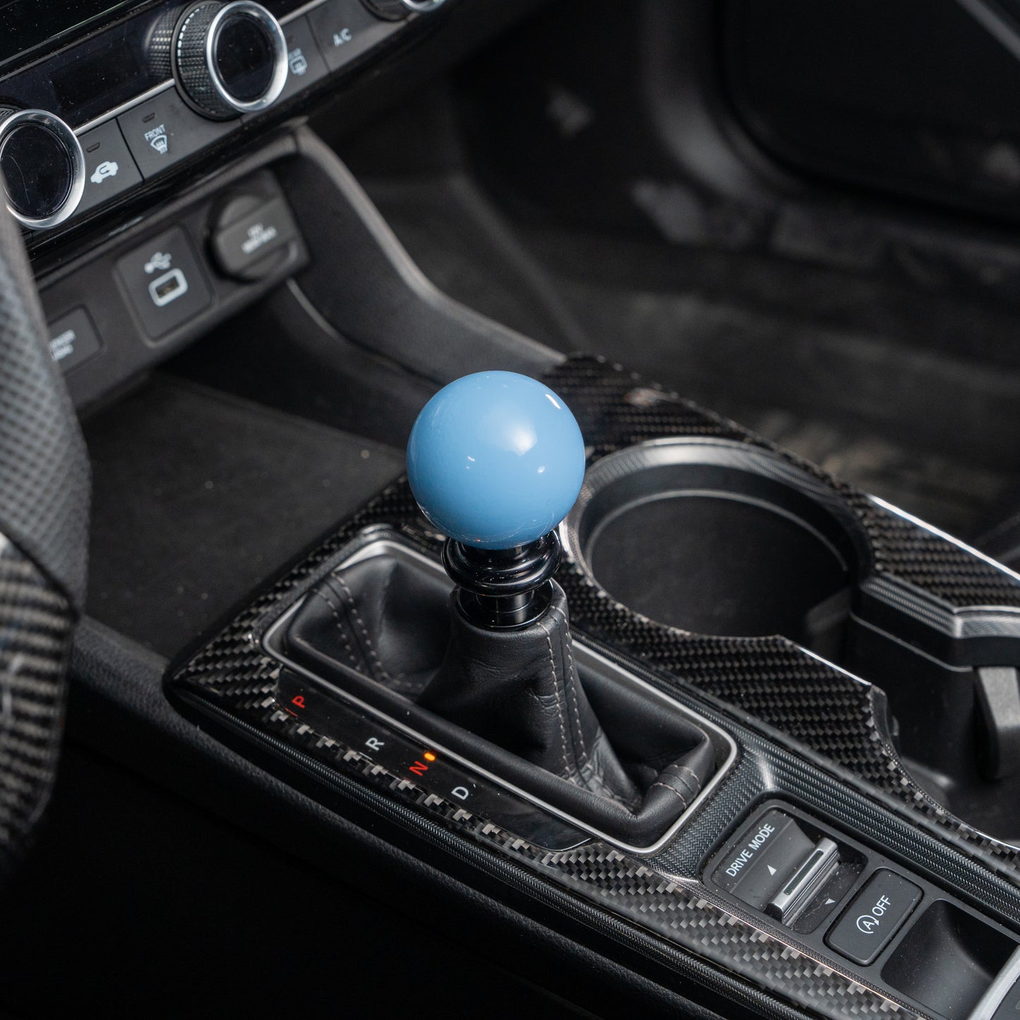 Billetworkz Weighted Automatic Shifter - Performance Blue - Honda Civic (2012–2026)