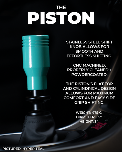 Billetworkz Piston Weighted Shift Knob for Chevrolet Camaro 6-Speed (2016-2024)