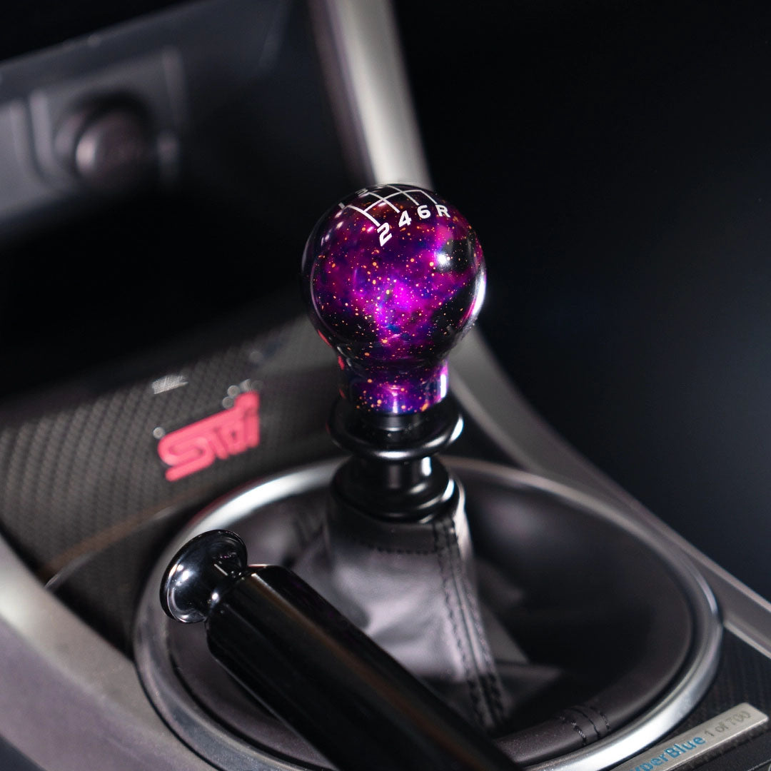 Billetworkz Cosmic Space Shift Knob - 6 Speed Velocity Engraving - Subaru STI
