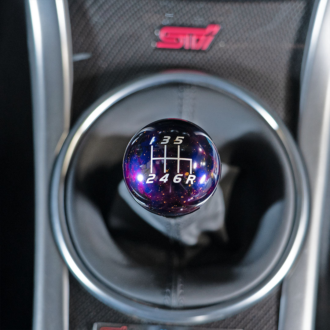 Billetworkz Cosmic Space Shift Knob - 6 Speed Velocity Engraving - Subaru STI