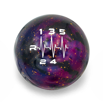 Billetworkz Cosmic Space Shift Knob - 5 Speed Heartbeat Engraving for Volkswagen