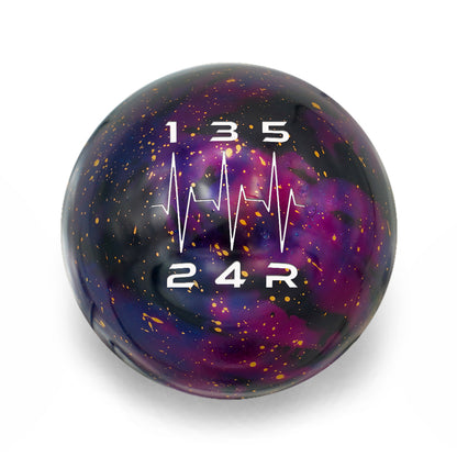 Billetworkz Cosmic Space Shift Knob - 5-Speed Heartbeat Engraving for Mazda