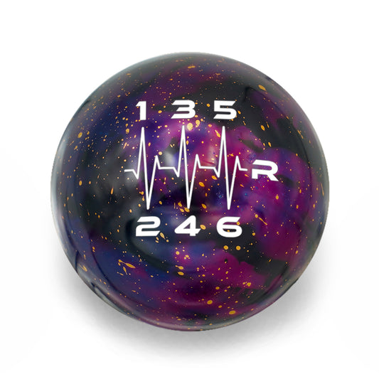 Billetworkz Cosmic Space Shift Knob - 6 Speed Heartbeat Engraving - Nissan