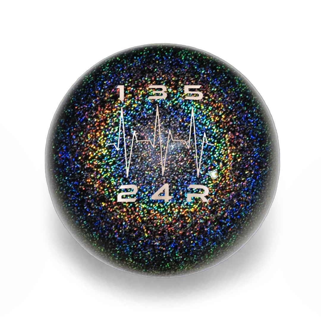 Billetworkz Weighted Shift Knob - 5-Speed Heartbeat Engraving - Mazda