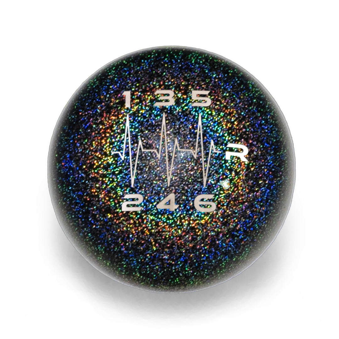 Billetworkz Weighted Shift Knob - 6 Speed Heartbeat Engraving