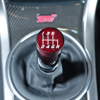 Billetworkz Cosmic Space Shift Knob - 6 Speed Velocity Engraving - Subaru STI