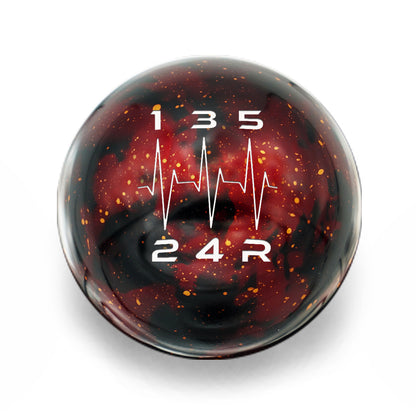 Billetworkz Cosmic Space Shift Knob - 5-Speed Heartbeat Engraving for Mazda