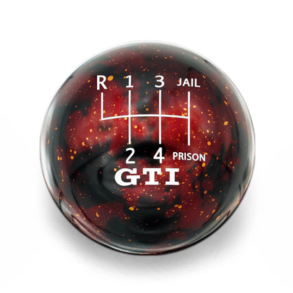 Billetworkz Cosmic Space Shift Knob - 6 Speed Jail-Prison GTI Engraving for Volkswagen
