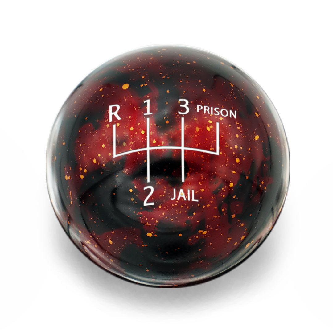 Billetworkz Cosmic Space Shift Knob - 5 Speed Jail-Prison Engraving for BMW
