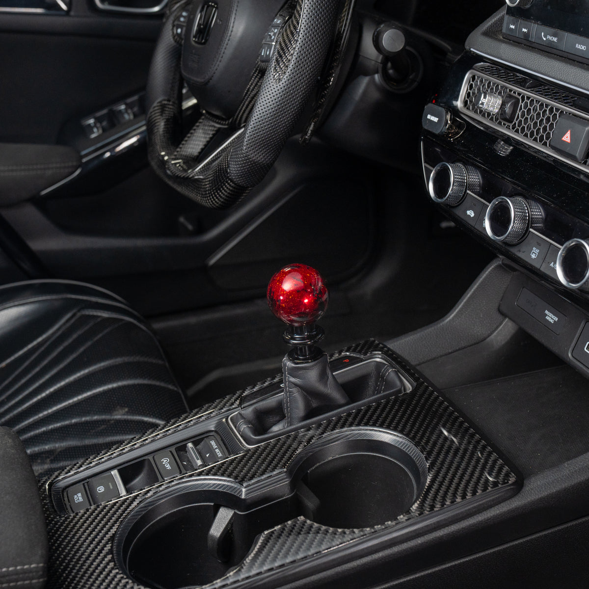 Billetworkz Automatic Shifter - Red Cosmic Space - Honda Civic (2012–2026)
