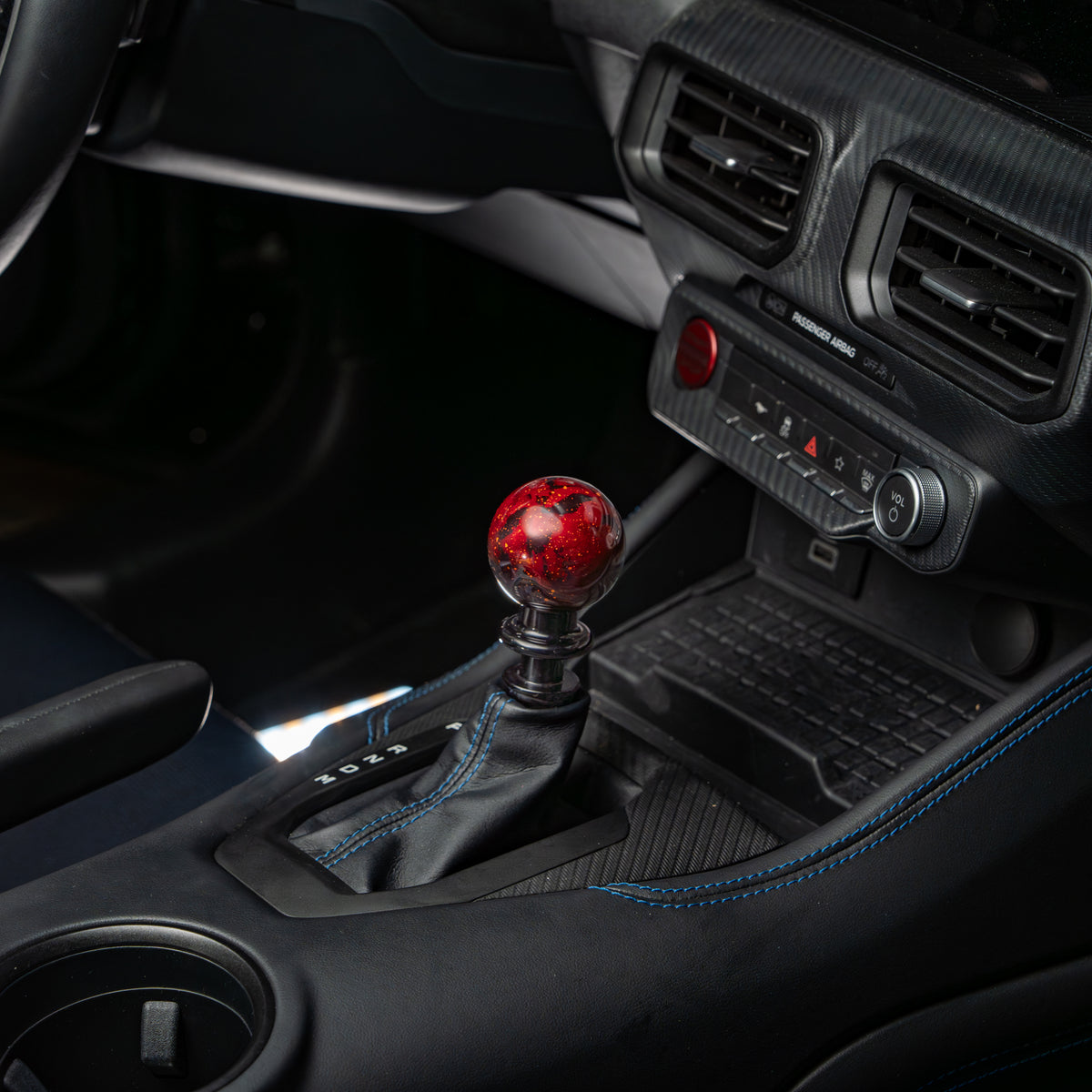 Billetworkz Automatic Shifter - Red Cosmic Space - Ford Mustang (2015-2025)