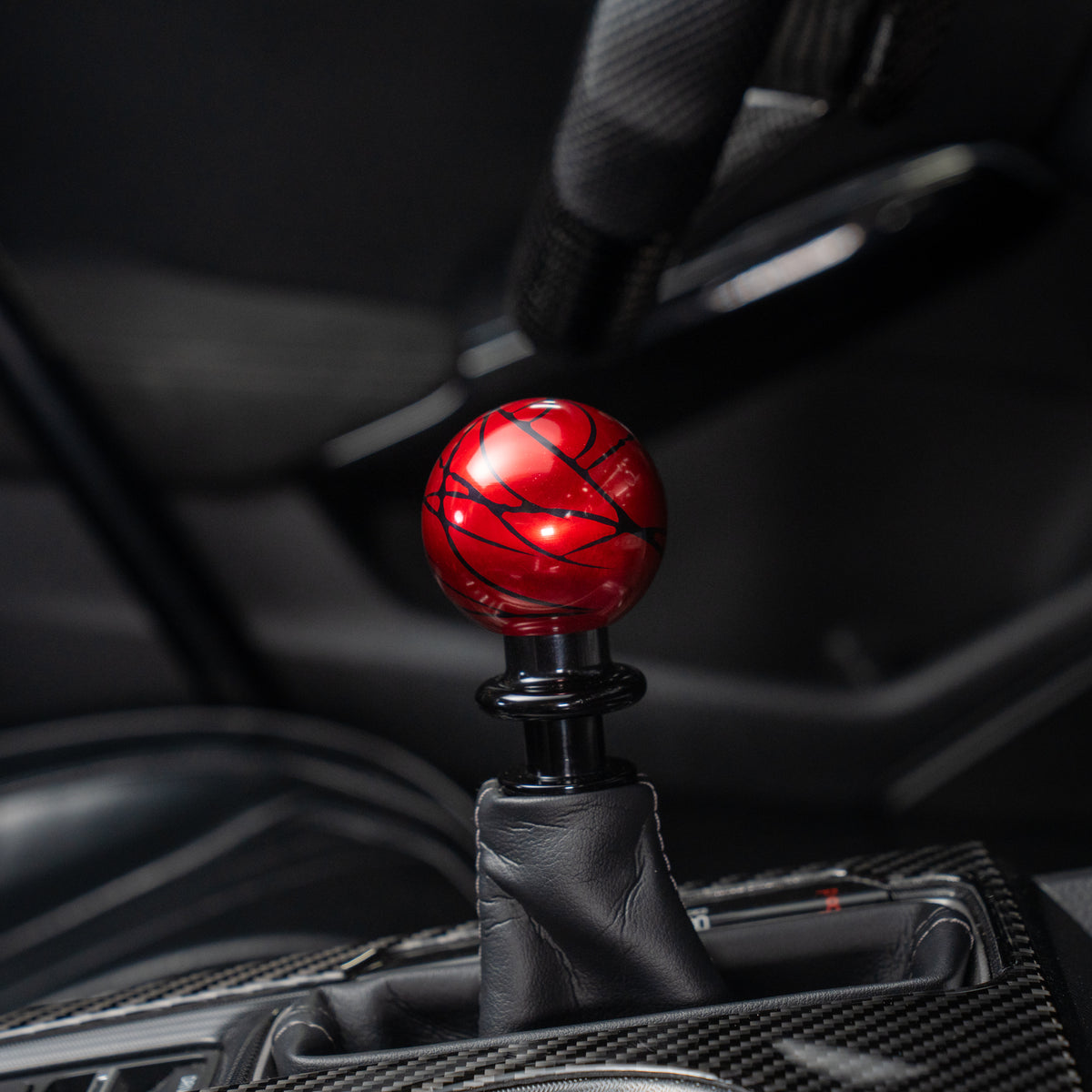 Billetworkz Automatic Shifter - Red w/Black Splash - Honda Civic (2012–2026)
