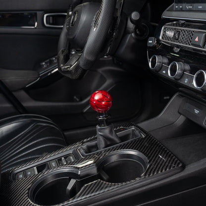 Billetworkz Automatic Shifter - Red w/Black Splash - Honda Civic (2012–2026)