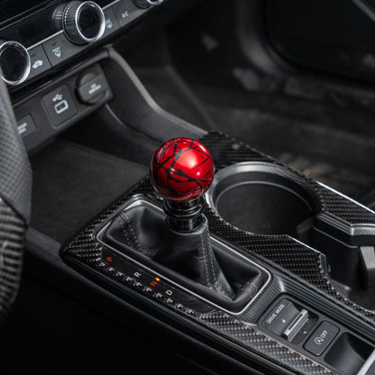 Billetworkz Automatic Shifter - Red w/Black Splash - Honda Civic (2012–2026)
