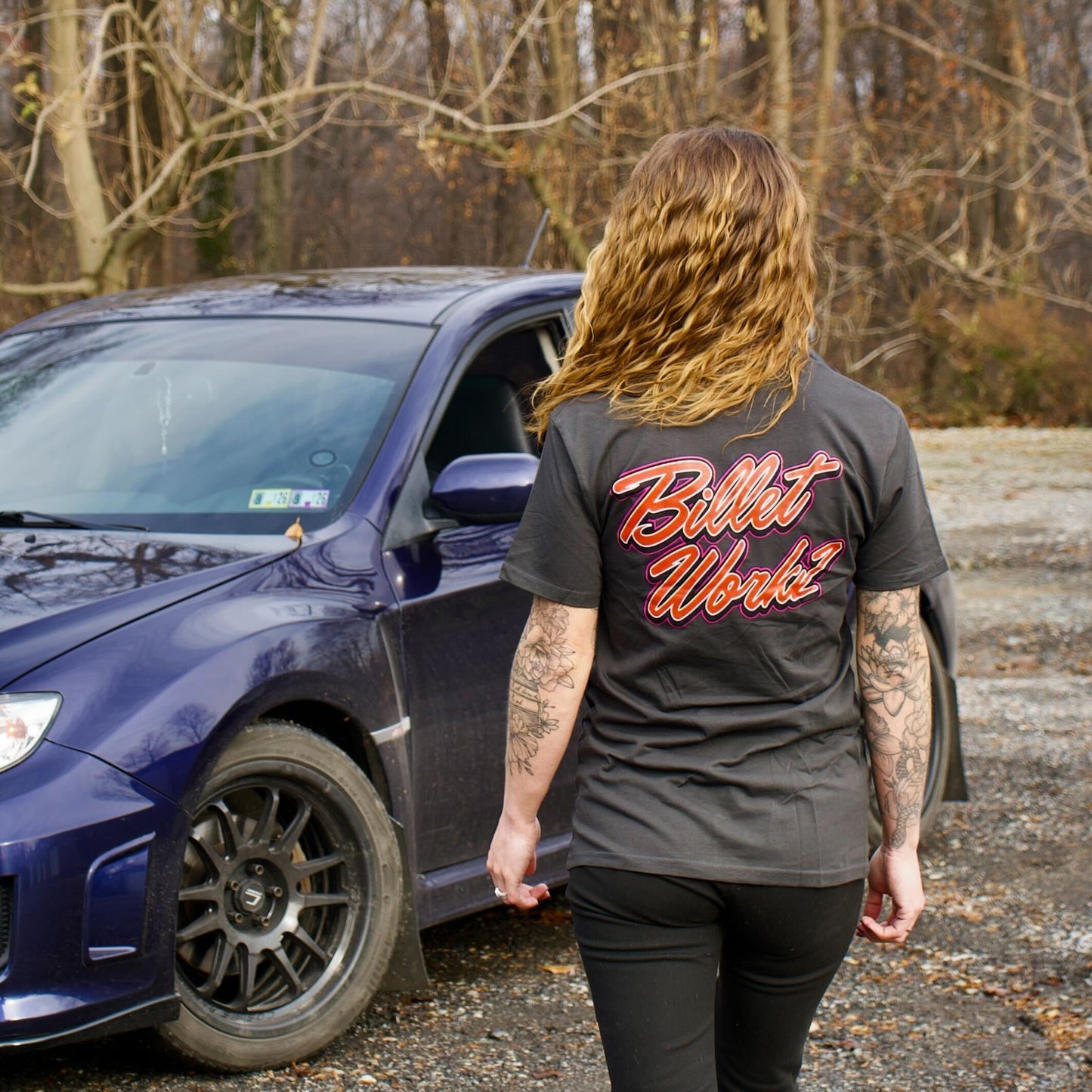 Billetworkz Retro Script T-Shirt - Gray