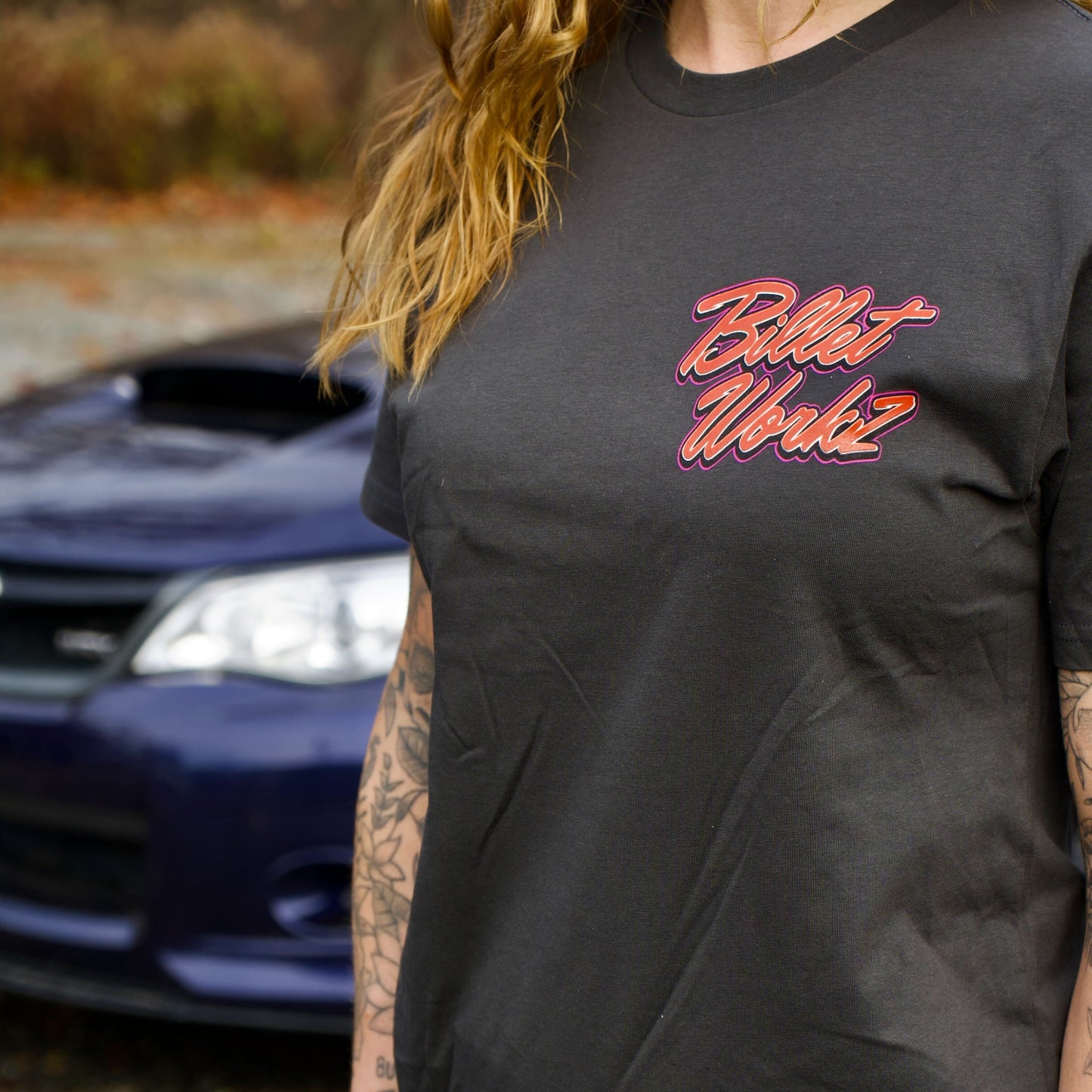 Billetworkz Retro Script T-Shirt - Gray