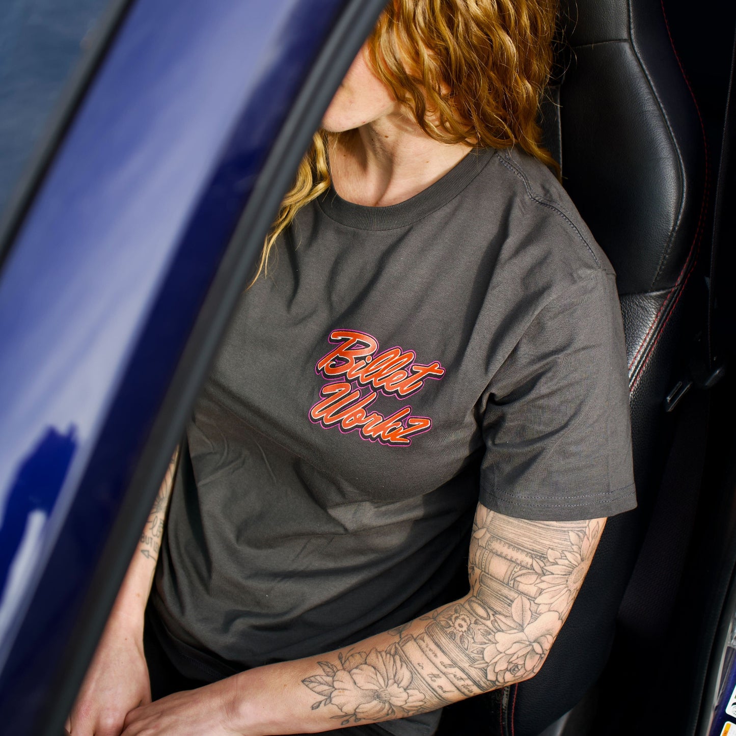 Billetworkz Retro Script T-Shirt - Gray