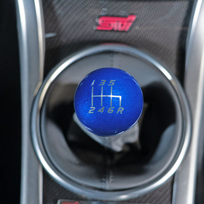 Billetworkz Weighted Shift Knob - 6 Speed Velocity Engraving - Subaru STI