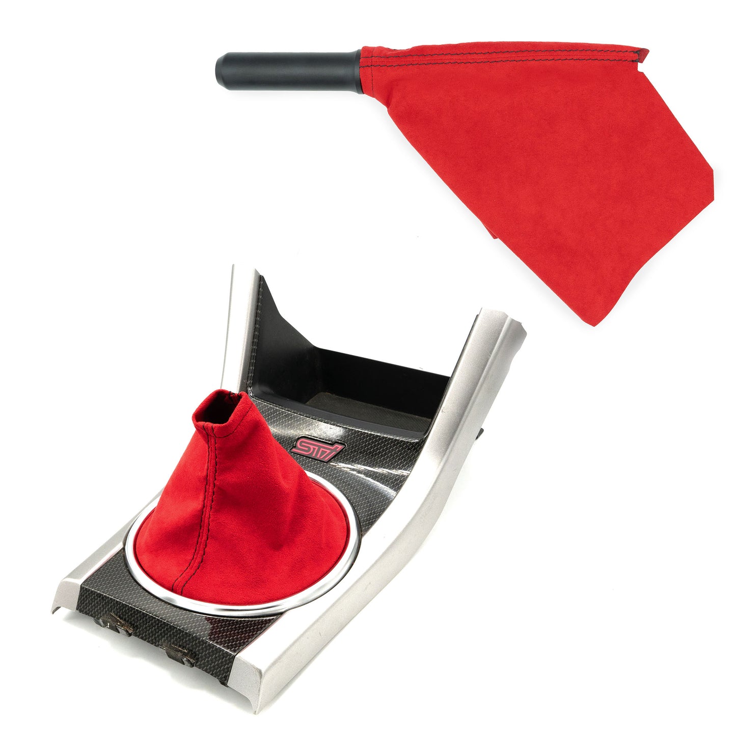 Billetworkz Alcantara Kit (Starter): Shift Boot and E-Brake Boot Kit – Subaru STI 2015-2021