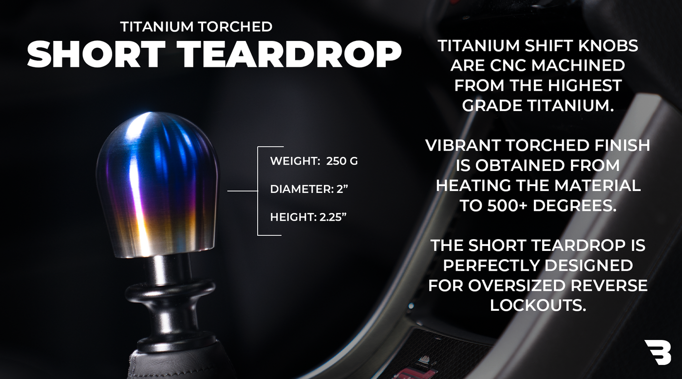 Titanium Shift Knob- Torched - Billetworkz