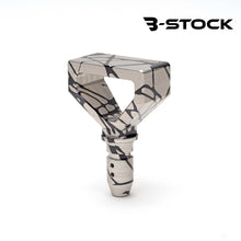 "B" Stock Dipstick Handle - Silver w/ Black Splash