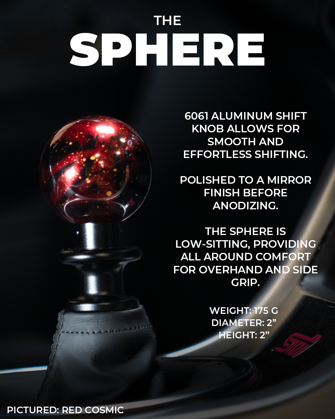 Billetworkz Sphere Shift Knob for Chevrolet Camaro 6-Speed (2016-2024)