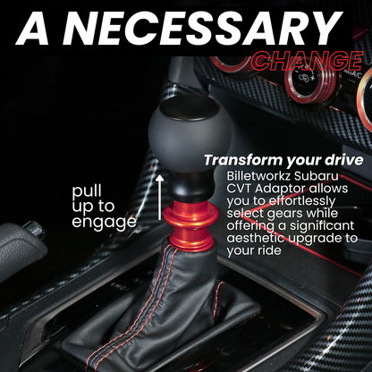 Billetworkz Automatic Shifter - "Chonk" - Fits Subaru CVT: WRX (2022+), Crosstrek (2024), Forester (2025+), Impreza (2024), Legacy/Outback (2015+)