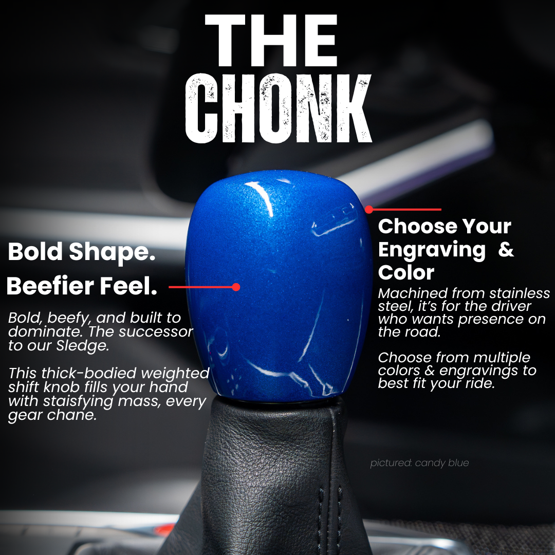 Billetworkz Weighted Shift Knob - "Chonk" - Veloster / Elantra 6-Speed (2015-2018)