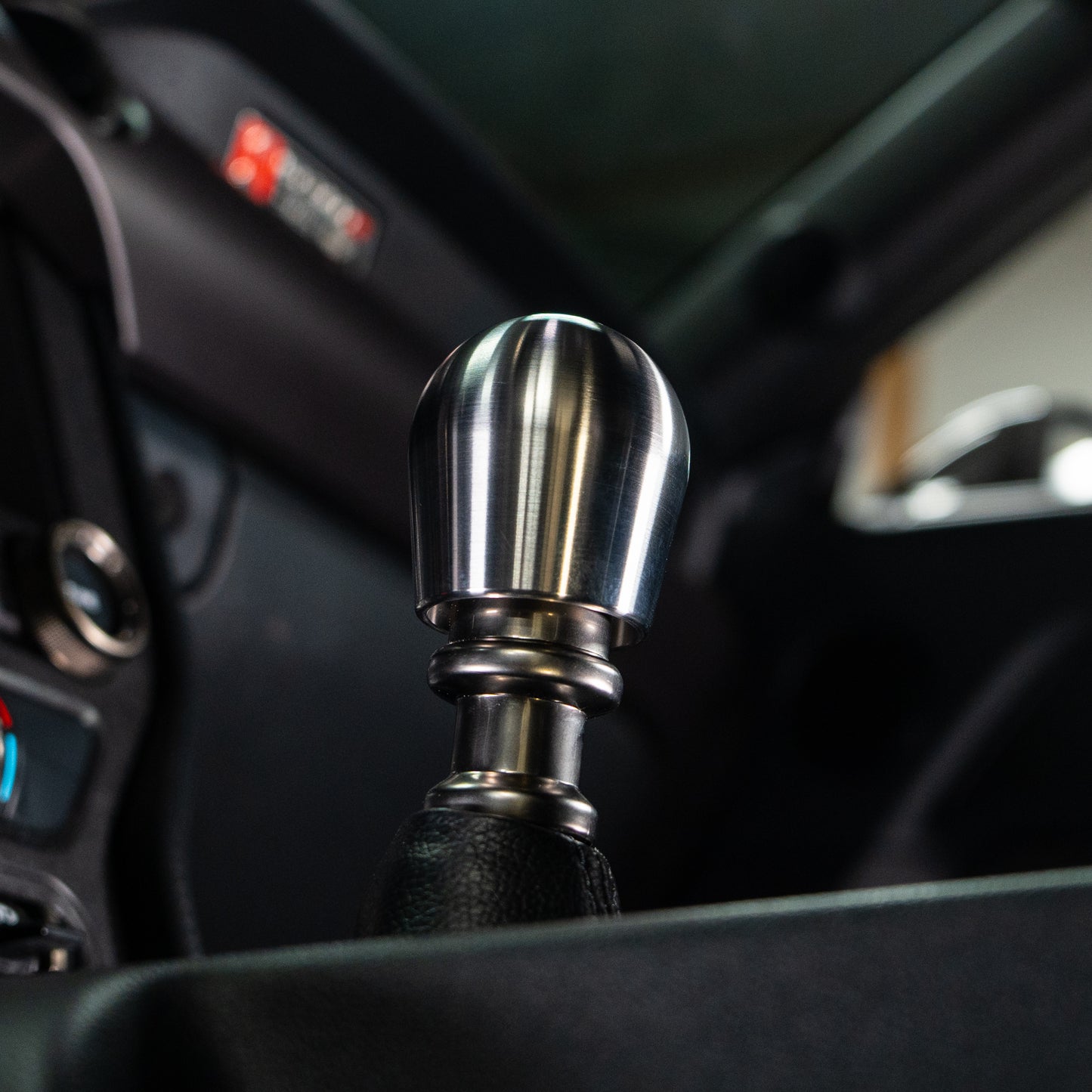 Billetworkz Titanium Brushed Shift Knob - 6 Speed Velocity Engraving - Ford Mustang (2015+)
