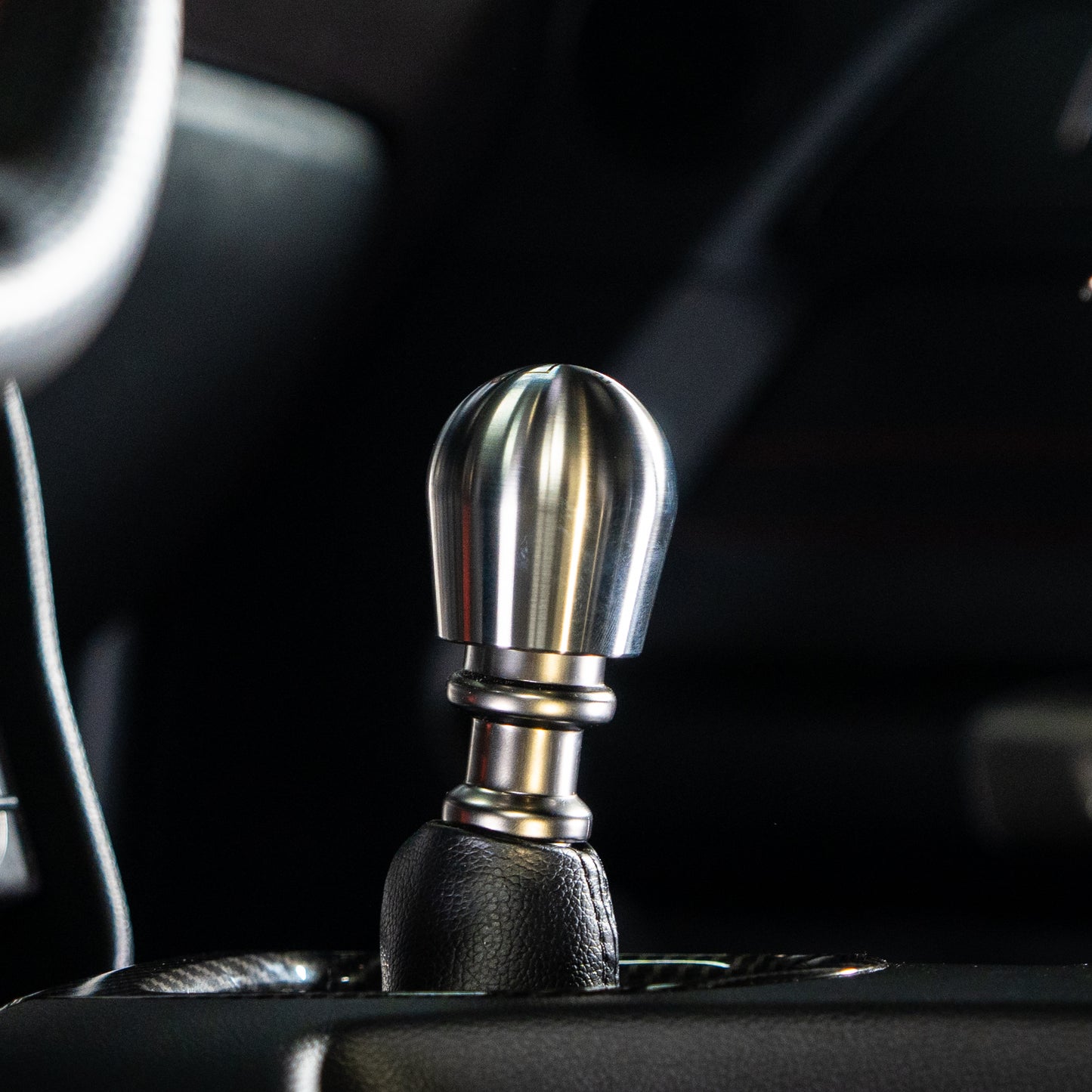 Billetworkz Titanium Brushed Shift Knob - 6 Speed Velocity Engraving - Ford Mustang (2015+)