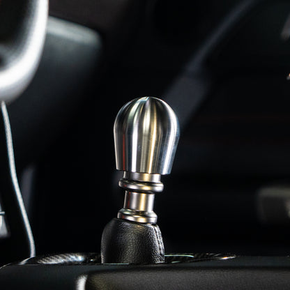 Billetworkz Titanium Brushed Shift Knob - 6 Speed Velocity Engraving - Ford Mustang (2015+)