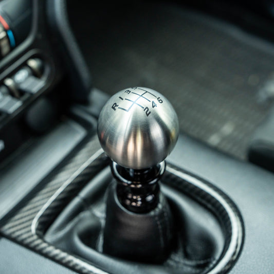 Billetworkz Titanium Brushed Shift Knob - 5 Speed Velocity Engraving - Ford Mustang (2005-2010)