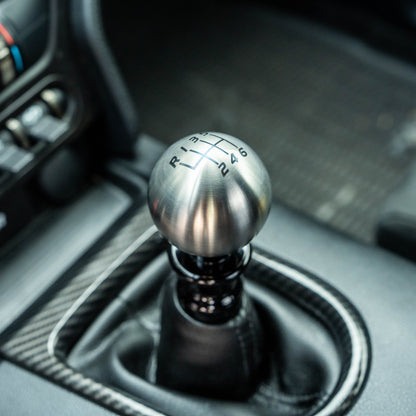 Billetworkz Titanium Brushed Shift Knob - 5 Speed Velocity Engraving - Ford Mustang (2005-2010)