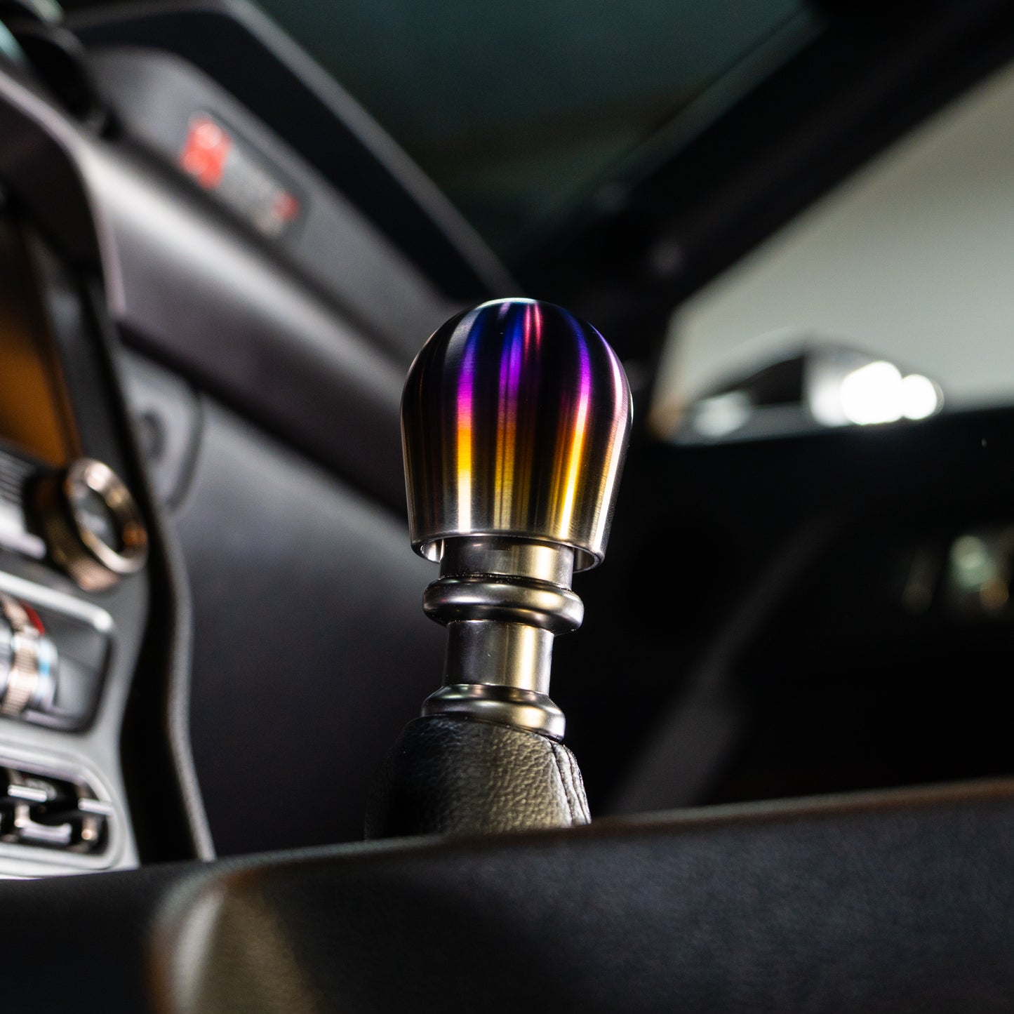 Billetworkz Titanium Torched Shift Knob - 6 Speed Velocity Engraving - Ford Mustang (2015+)
