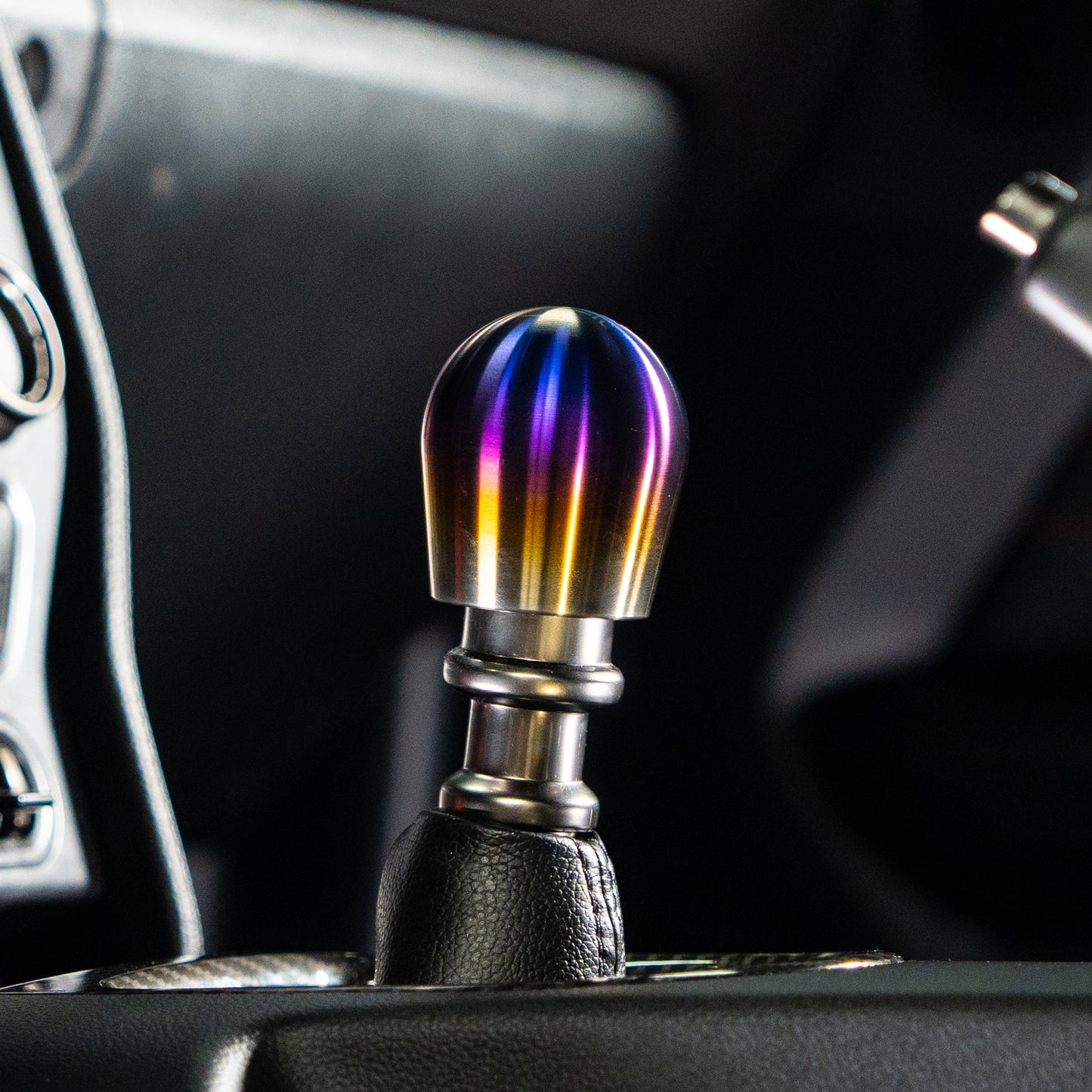 Billetworkz Titanium Torched Shift Knob - 6 Speed Velocity Engraving - Ford Mustang (2015+)