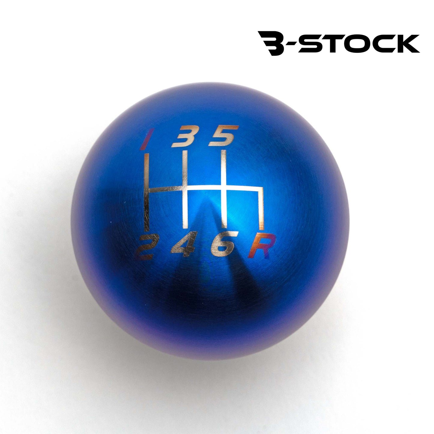 "B" Stock Shift Knob - Titanium Torched with Velocity Engraving