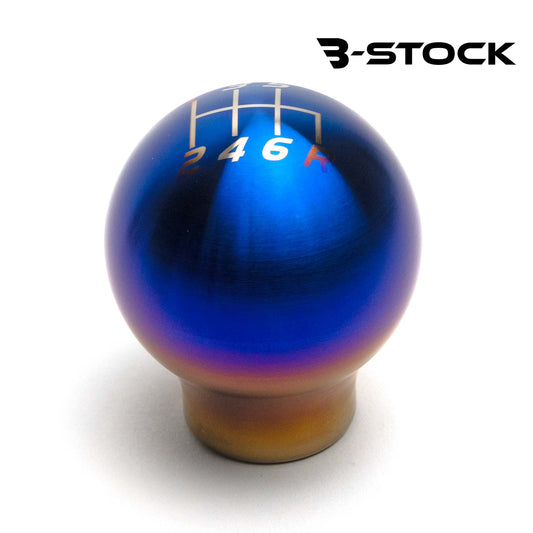 "B" Stock Shift Knob - Titanium Torched with Velocity Engraving