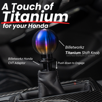 Billetworkz Titanium Torched Automatic Shifter - Honda Civic (2012–2026)