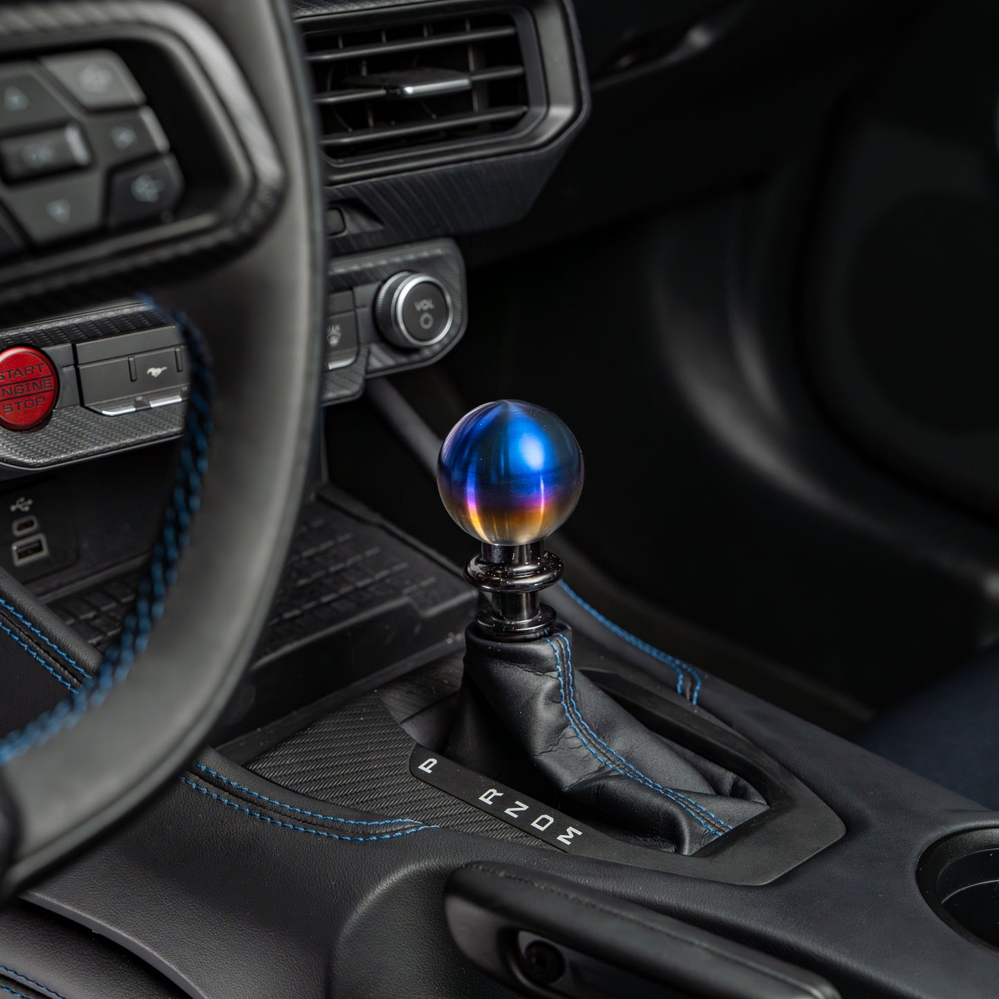 Billetworkz Titanium Torched Automatic Shifter - Ford Mustang (2015-2025)