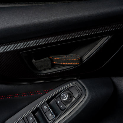 Billetworkz Alcantara Kit (Ultimate): Shift Knob, Shift Boot, E-Brake Boot Kit, and Door Pull Straps (2 Sets) - Subaru WRX 2022+