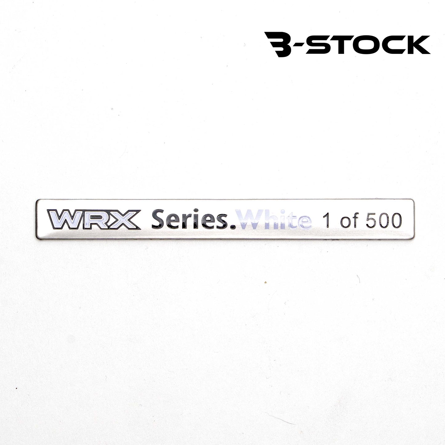 "B" Stock Series.White WRX/STI Interior Badge
