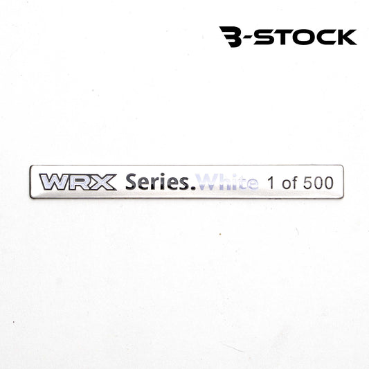 "B" Stock Series.White WRX/STI Interior Badge
