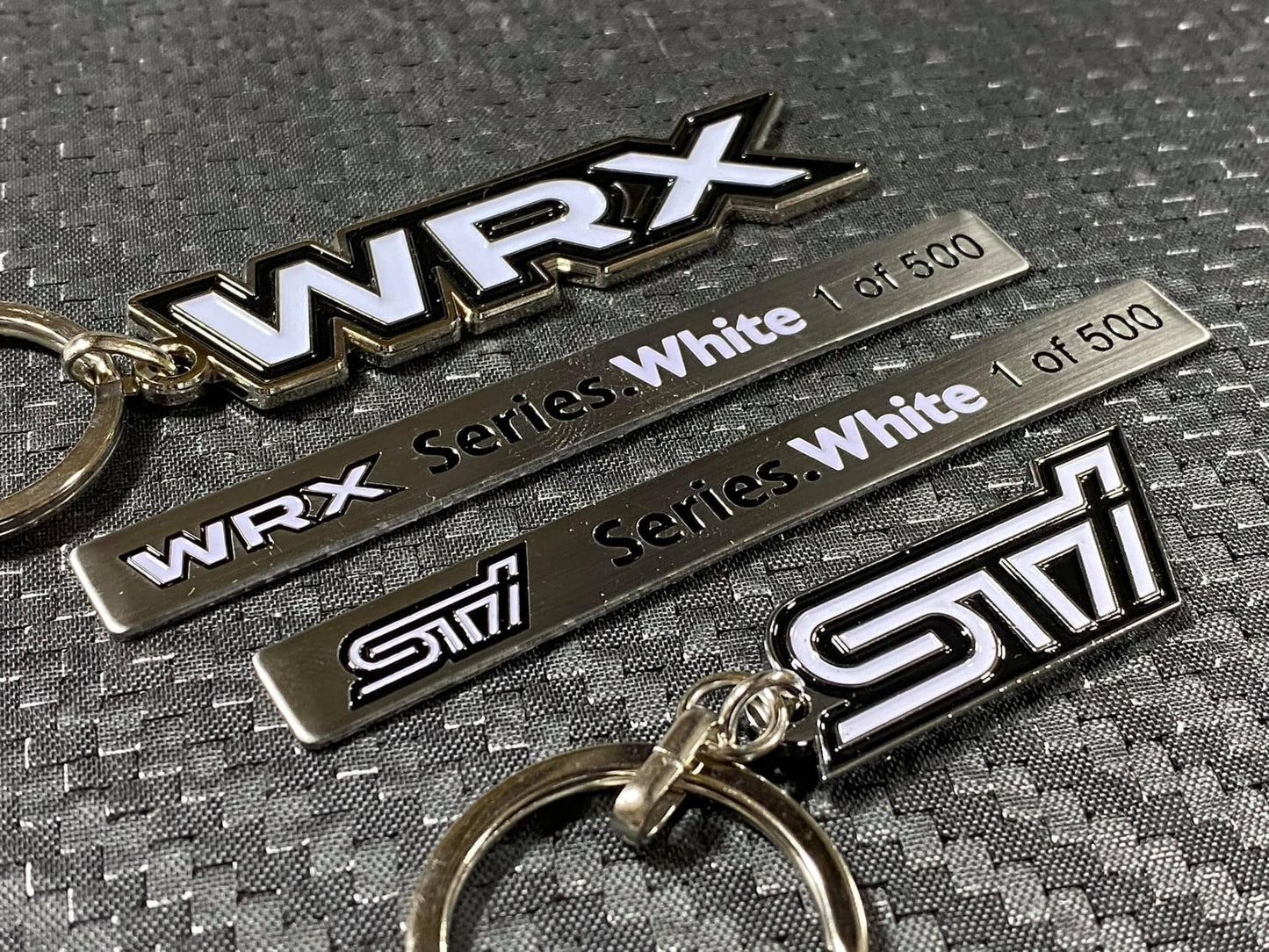 "B" Stock Series.White WRX/STI Interior Badge