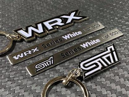 "B" Stock Series.White WRX/STI Interior Badge