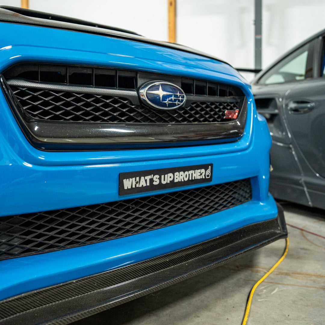 Billetworkz "What's Up Brother" License Plate Delete