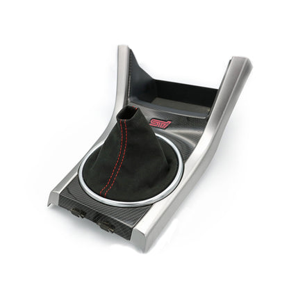 Billetworkz Alcantara Kit (Ultimate): Shift Knob, Shift Boot, E-Brake Boot Kit, and Door Pull Straps (2 Sets) - Subaru STI 2008-2014